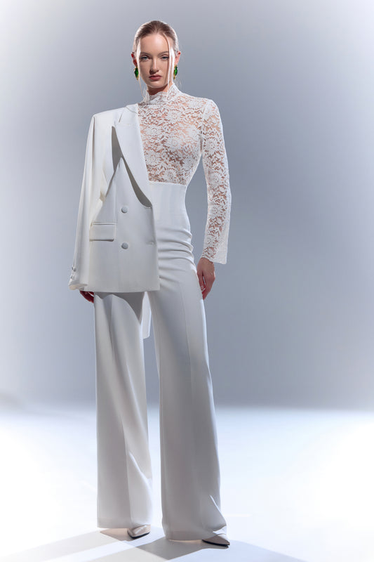 Lace High Neck Blouse
