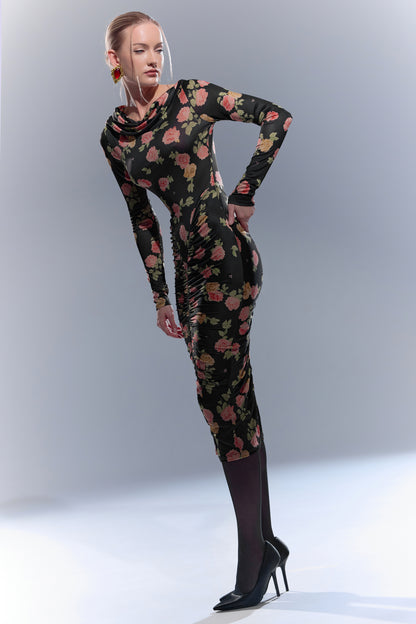 Midi Dress with Exclusive Print