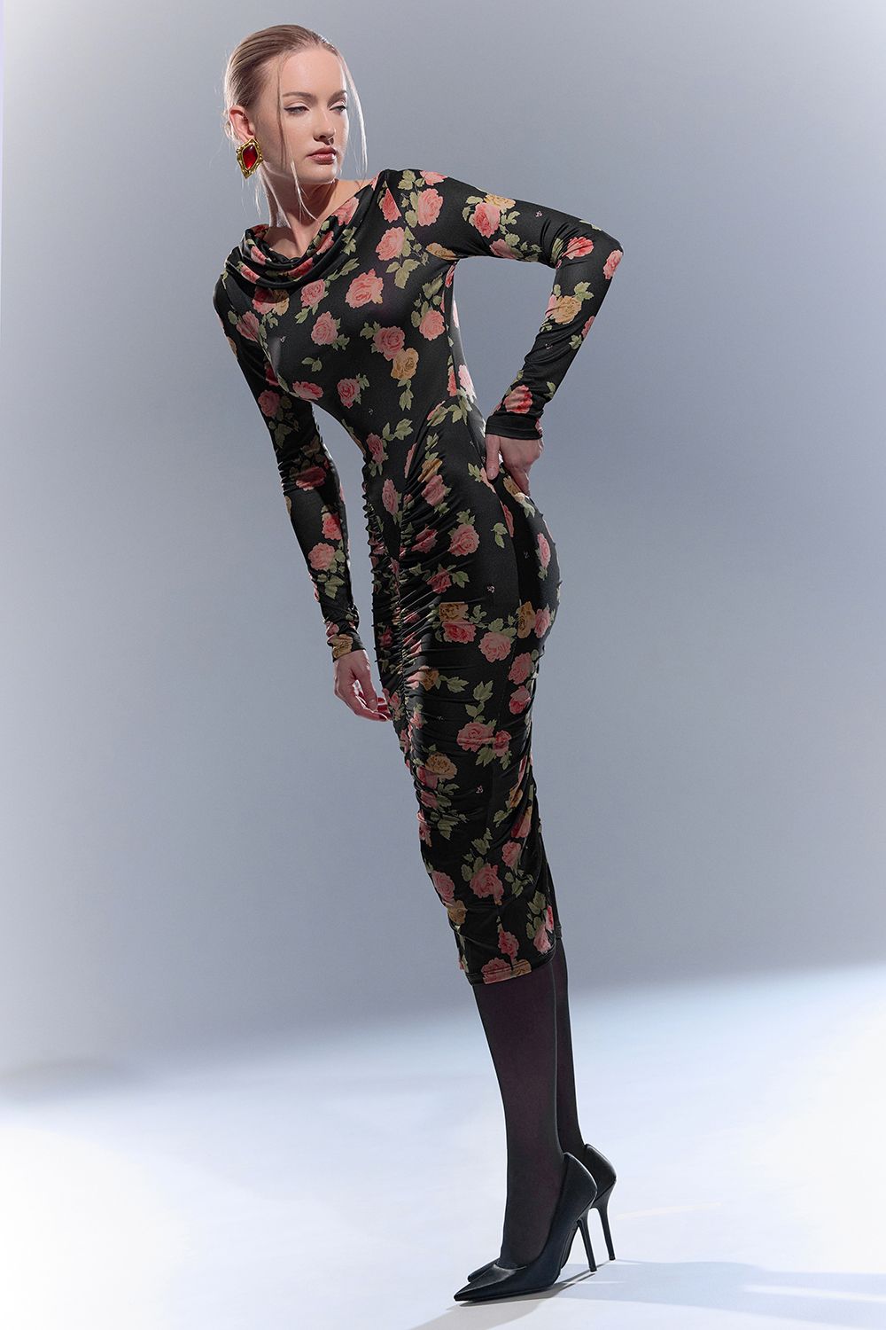 Midi Dress with Exclusive Print