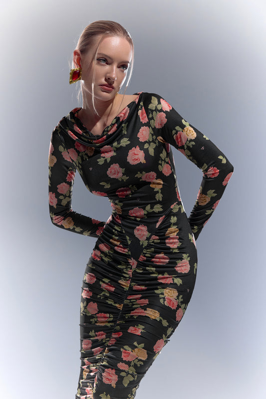 Midi Dress with Exclusive Print