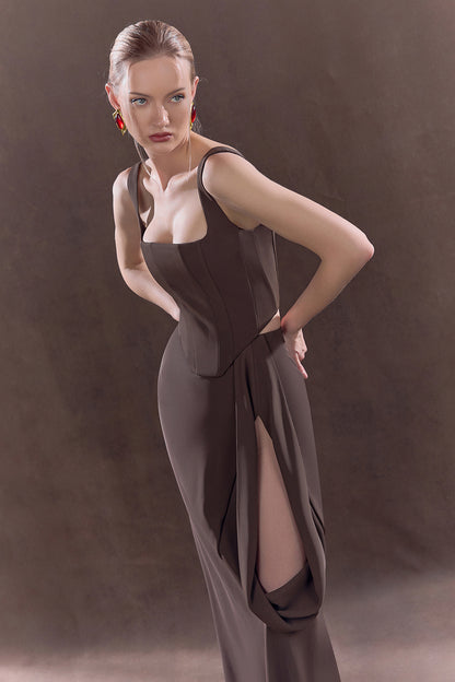 Asymmetric Maxi Skirt