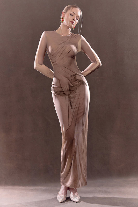 Midi Dress With a Painted Body Effect