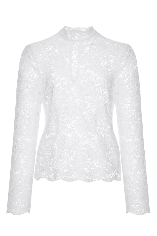 Lace High Neck Blouse