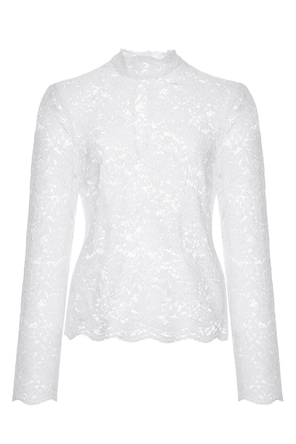 Lace High Neck Blouse