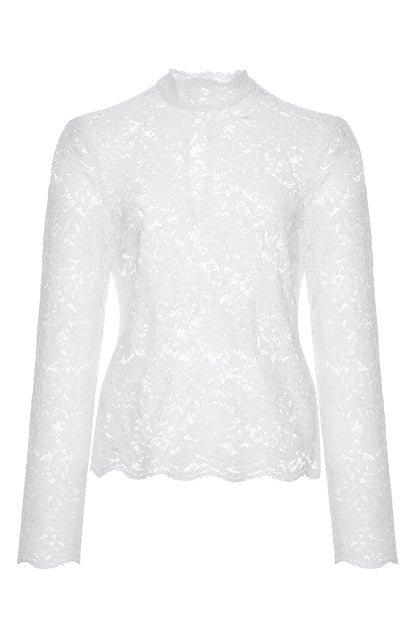 Lace High Neck Blouse