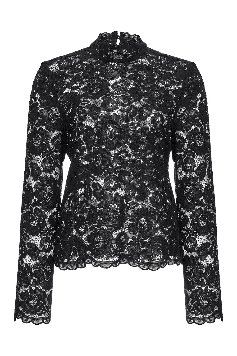 Lace High Neck Blouse