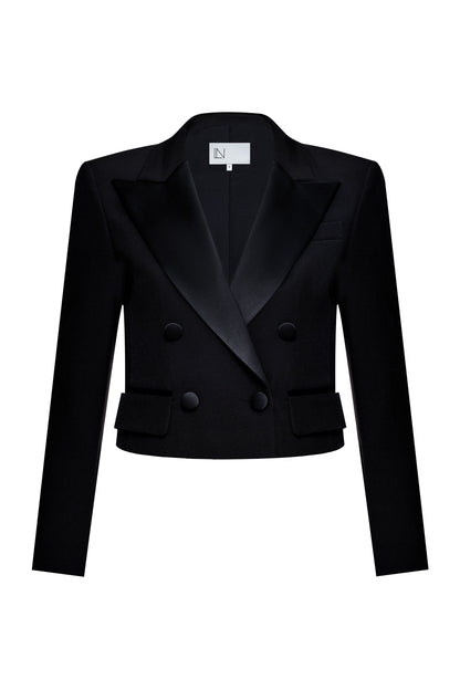 Short double-breasted jacket