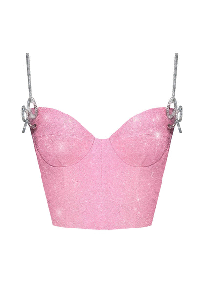 Shiny corset top