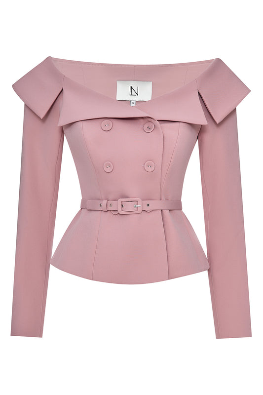 Double Breasted Jacket with Collar
