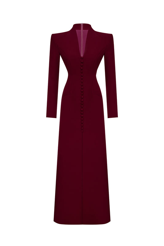 Long-Sleeve Maxi Dress