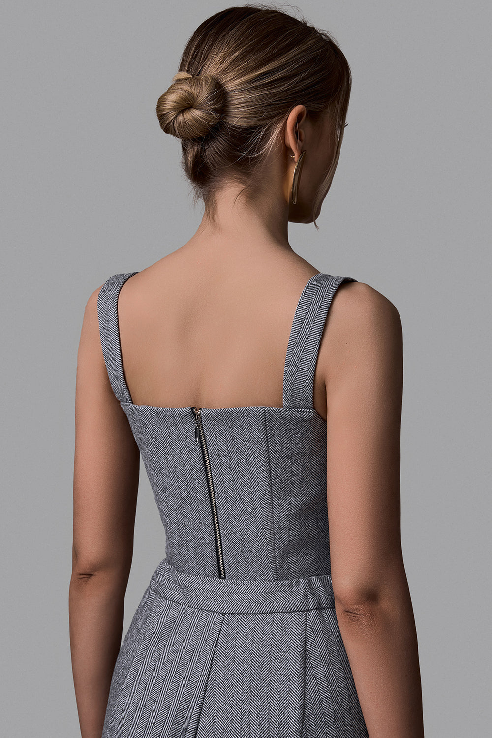 Elegant Tweed Corset Top