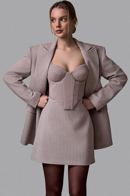 Elegant Tweed Corset Top