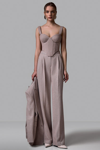 Elegant Tweed Corset Top