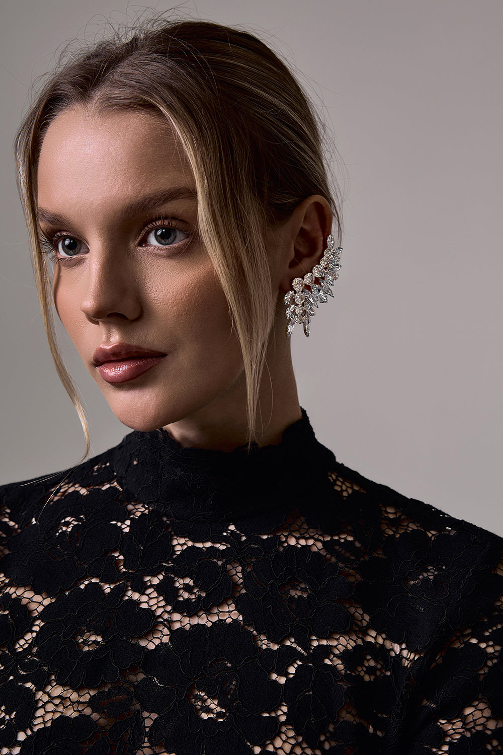 Lace High Neck Blouse