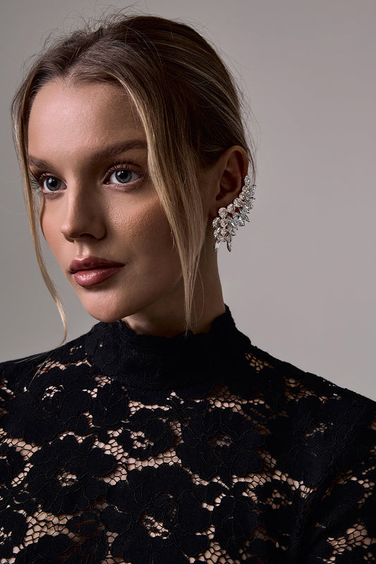 Lace High Neck Blouse