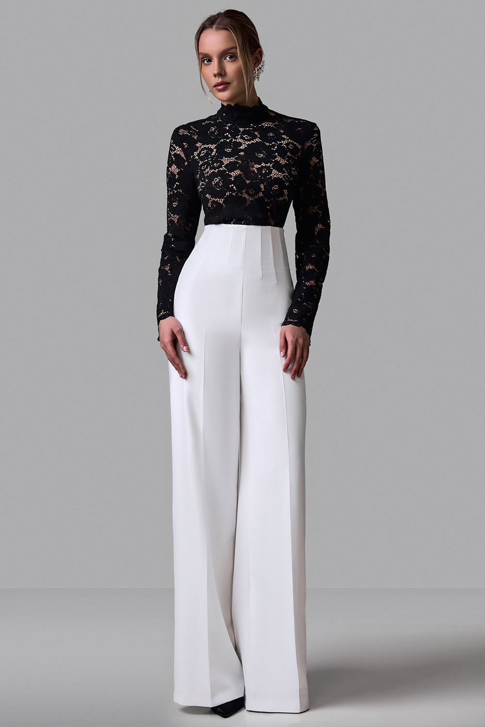 Lace High Neck Blouse