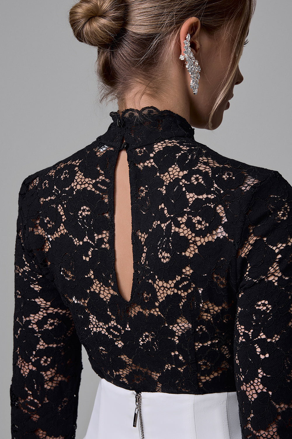 Lace High Neck Blouse