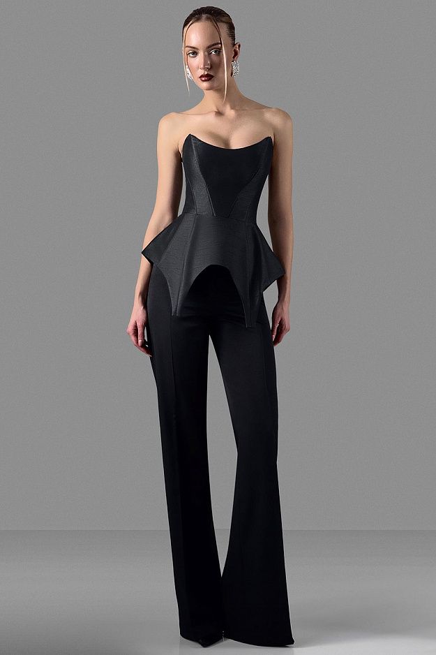 High-waisted Palazzo Trousers