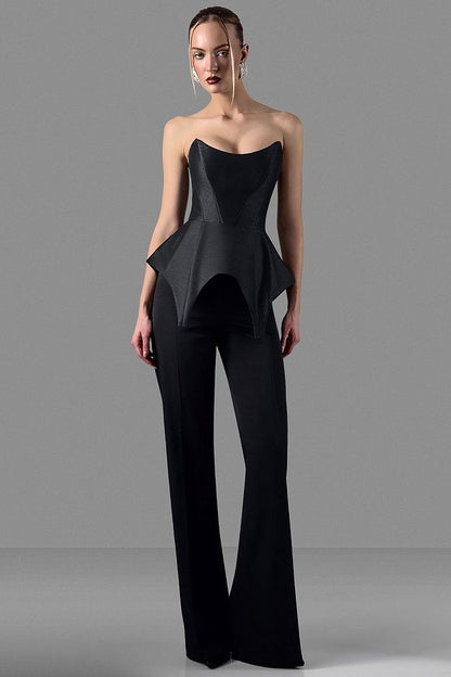 High-waisted Palazzo Trousers