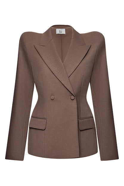 Double-Breasted Fitted Jacket