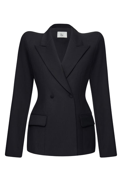 Double-Breasted Fitted Jacket
