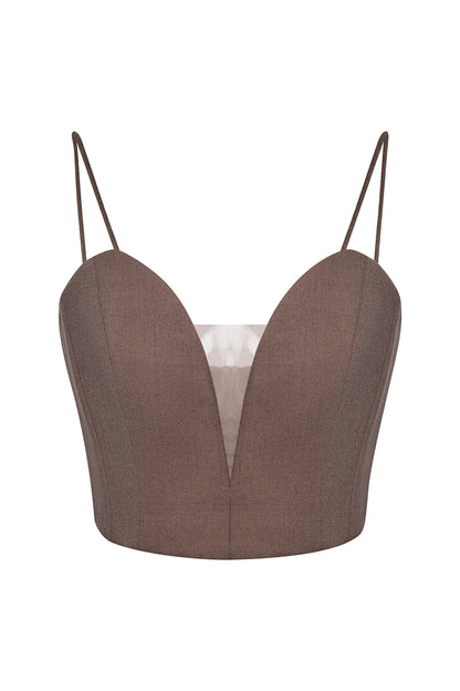 Corset With a Deep Neckline