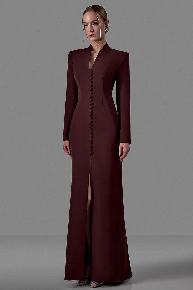 Long-Sleeve Maxi Dress