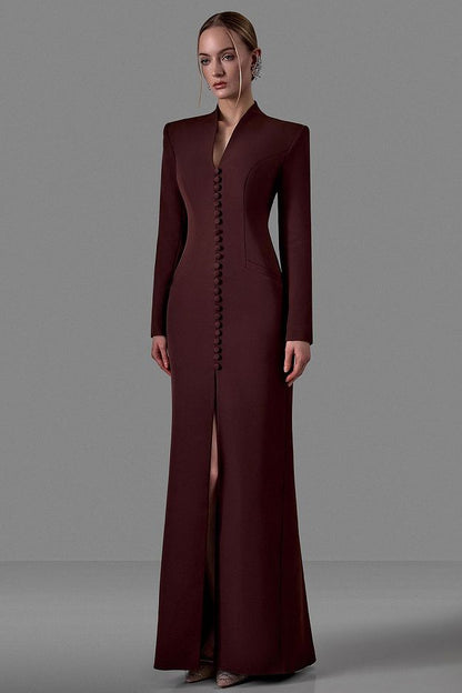 Long-Sleeve Maxi Dress