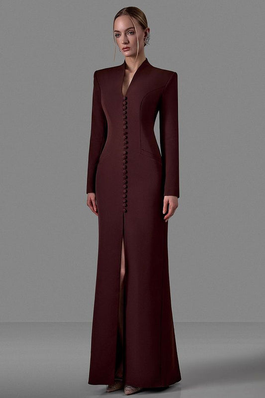 Long-Sleeve Maxi Dress