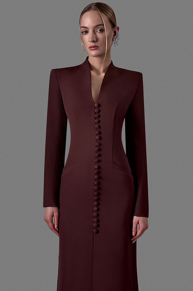 Long-Sleeve Maxi Dress