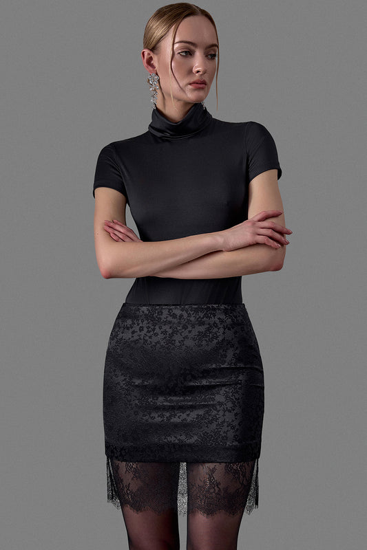 Skirt With Lace Trim