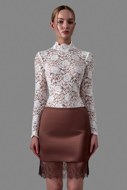Skirt With Lace Trim