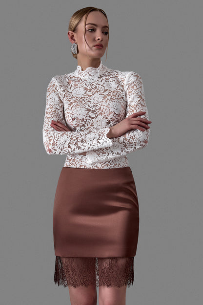 Skirt With Lace Trim