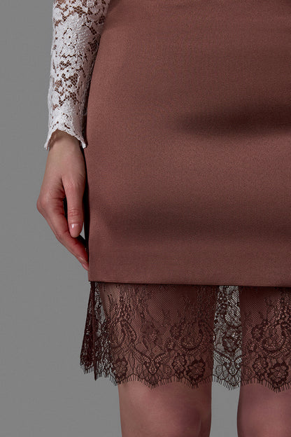 Skirt With Lace Trim