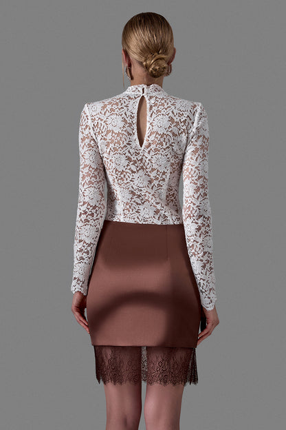 Skirt With Lace Trim