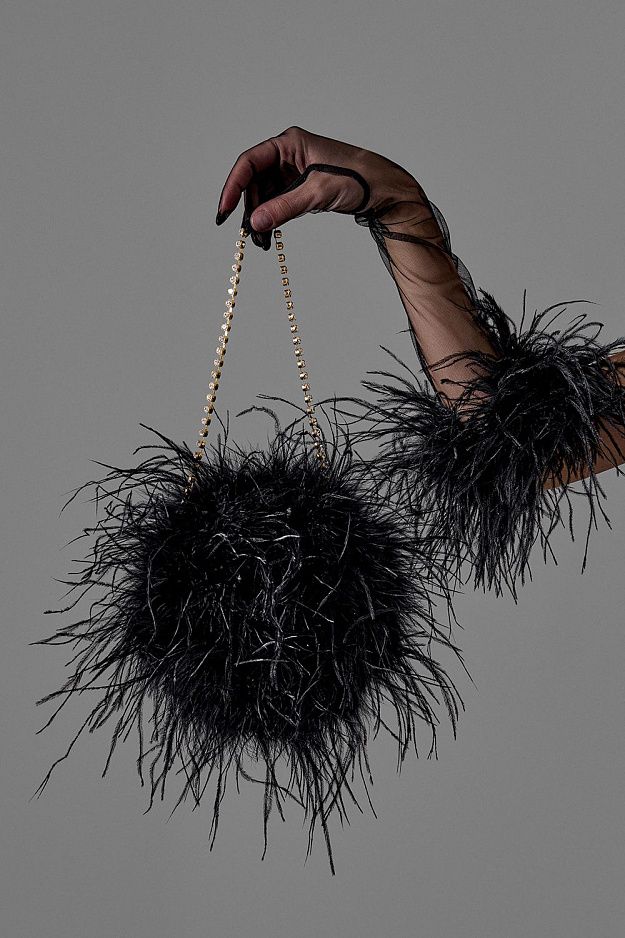 Ostrich Feather Evening Bag