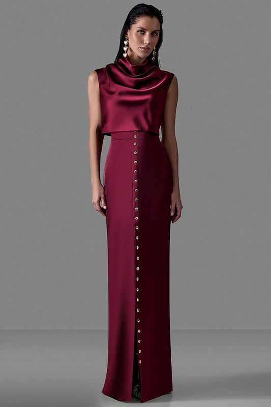 Straight Maxi Skirt With a Slit
