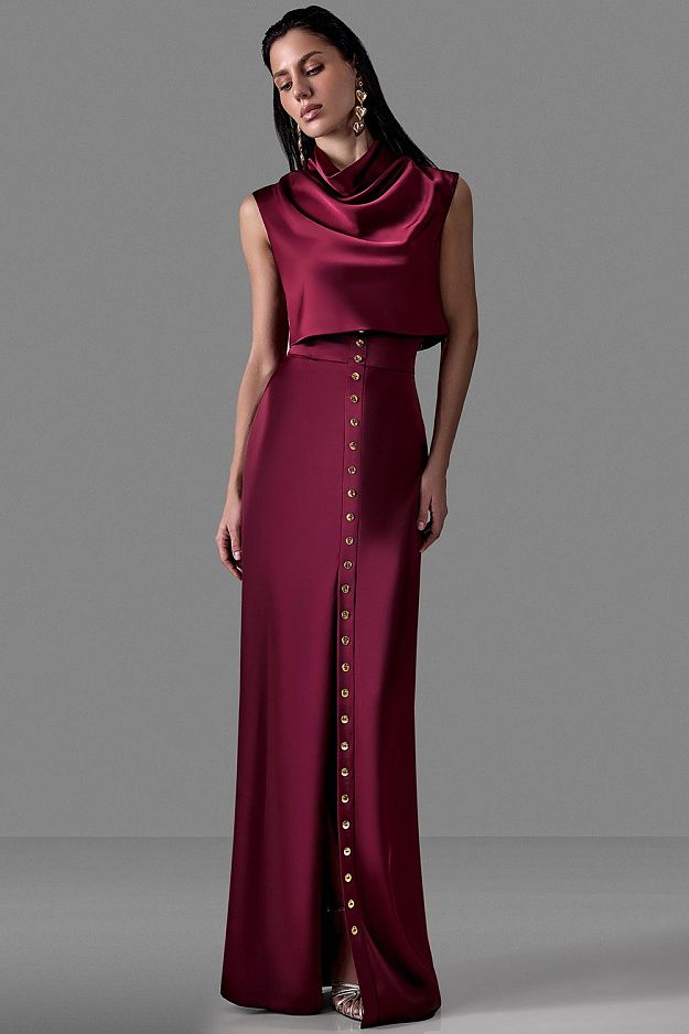 Satin Top With Draping