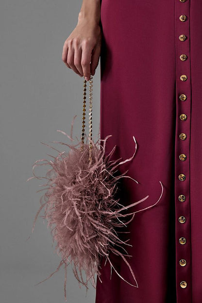 Ostrich Feather Evening Bag
