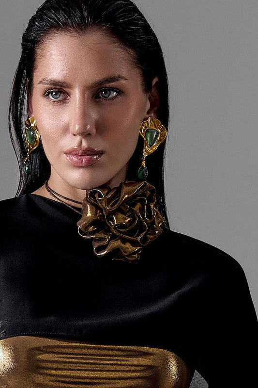 Stylish Gold-Tone Earrings