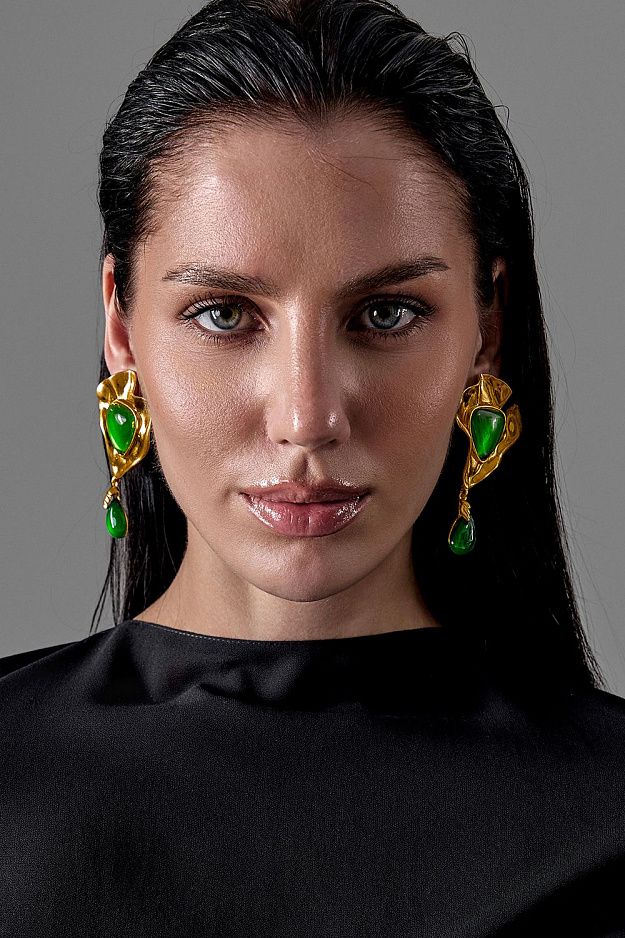 Stylish Gold-Tone Earrings