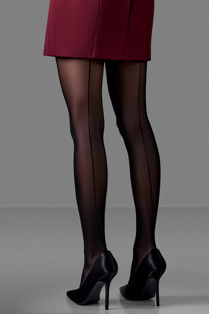 Sheer Tights with Back Seam