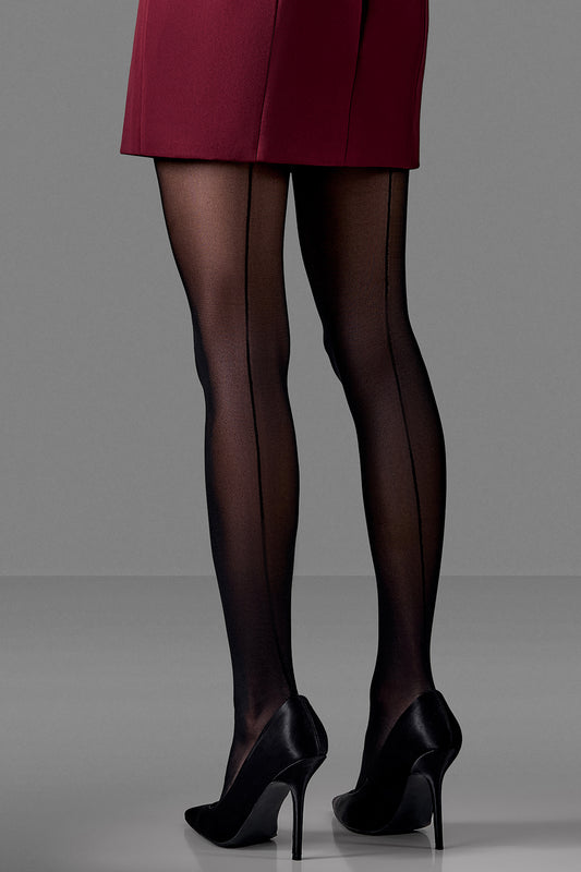 Sheer Tights with Back Seam