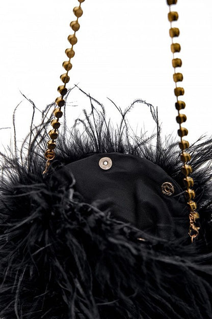 Ostrich Feather Evening Bag