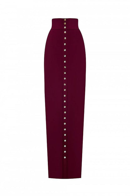 Straight Maxi Skirt With a Slit