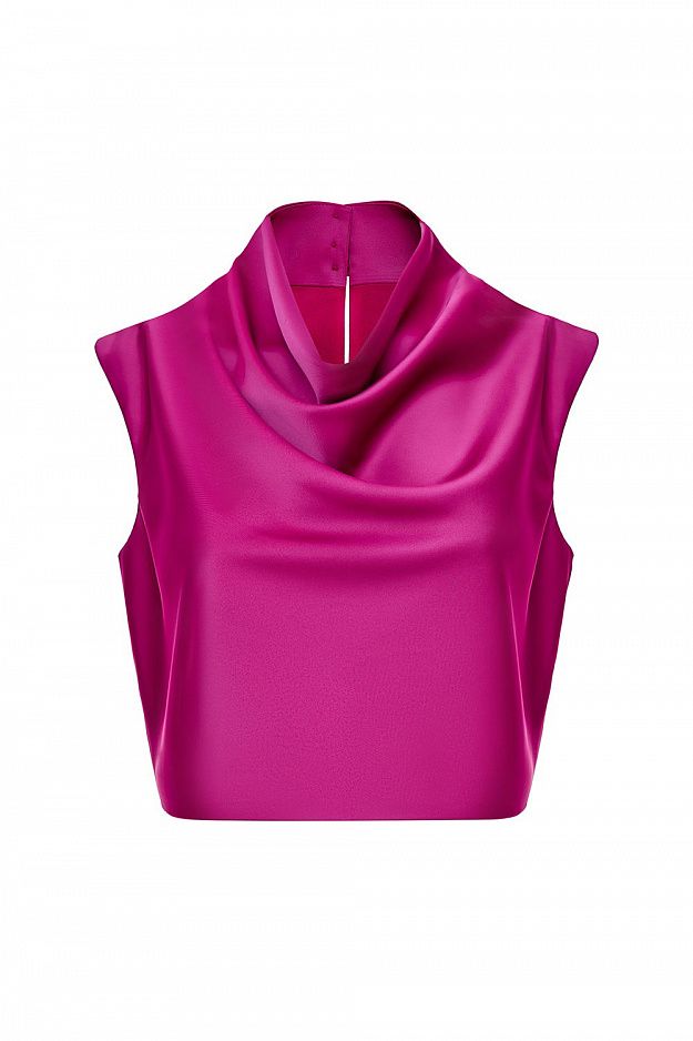 Satin Top With Draping