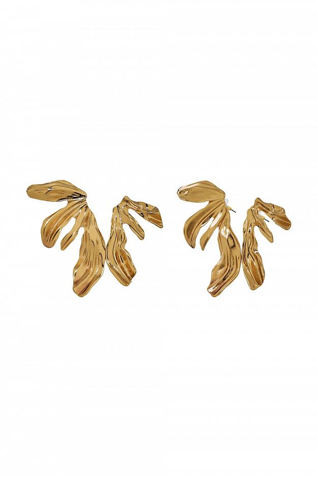 Gold-Tone Leaf Earrings
