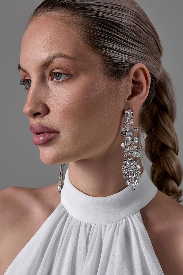 Geometric Crystal Earrings