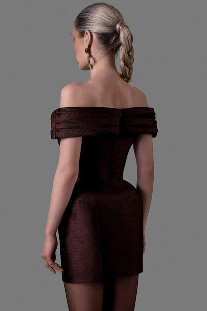 Elegant Waist-Defining Mini Dress