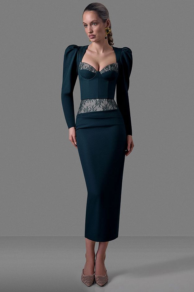 Corset with Lace Inset